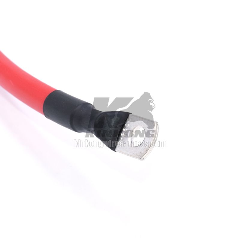 Custom made red battery cable